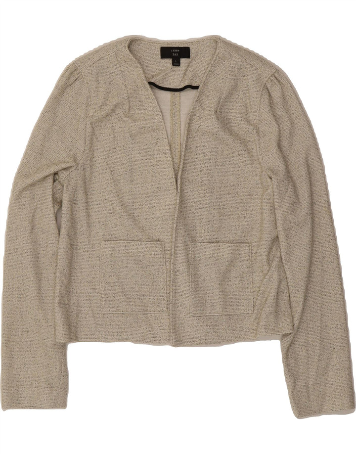 J. CREW Womens 365 Blazer Jacket UK 16 Large Grey Polyester Vintage J. Crew and Second-Hand J. Crew from Messina Hembry 
