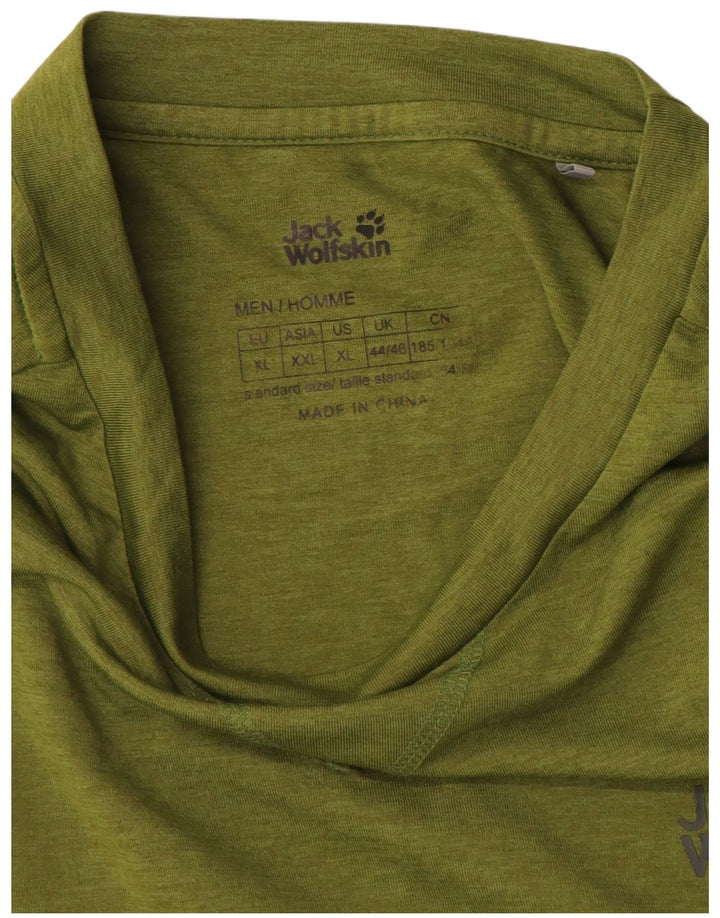 Męski top Jack Wolfskin z długim rękawem, UK 44/46 XL, khaki, poliester