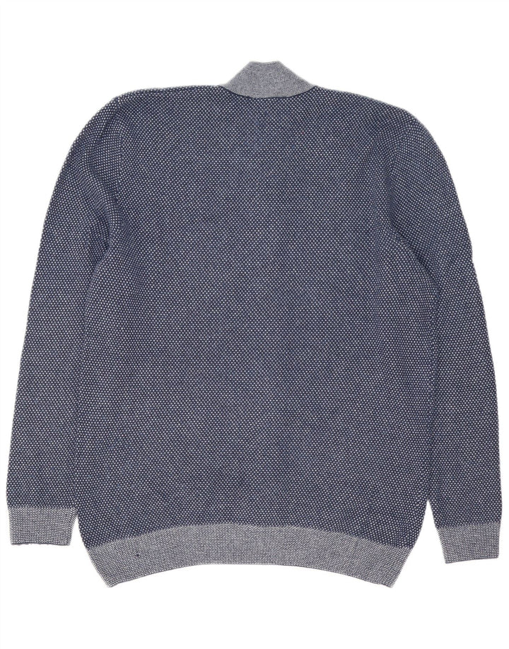 Lacoste Męski sweter rozpinany rozmiar 5, duży, granatowy, nakrapiany