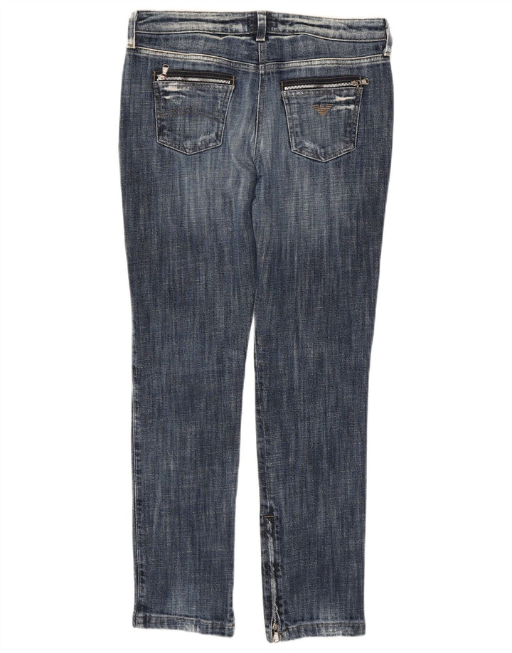 Damskie jeansy Armani Distressed Slim W29 L29 Granatowe