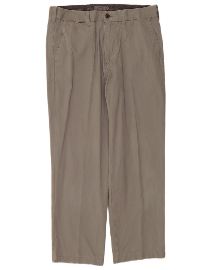 Męskie spodnie typu chino Regular Marks & Spencer W34 L29 Szara bawełna