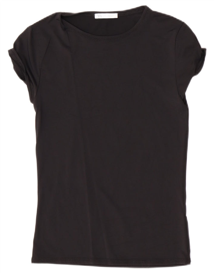 T-shirt damski Zara Top UK 12 Średni Czarny