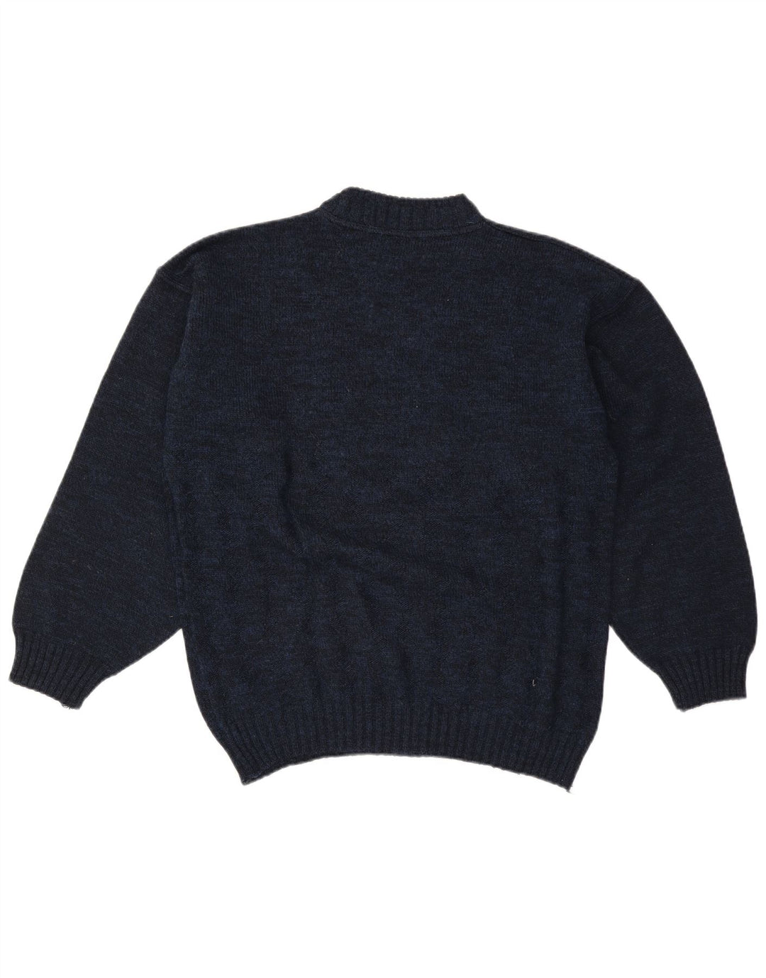 Vintage męski sweter z golfem, duży, granatowy