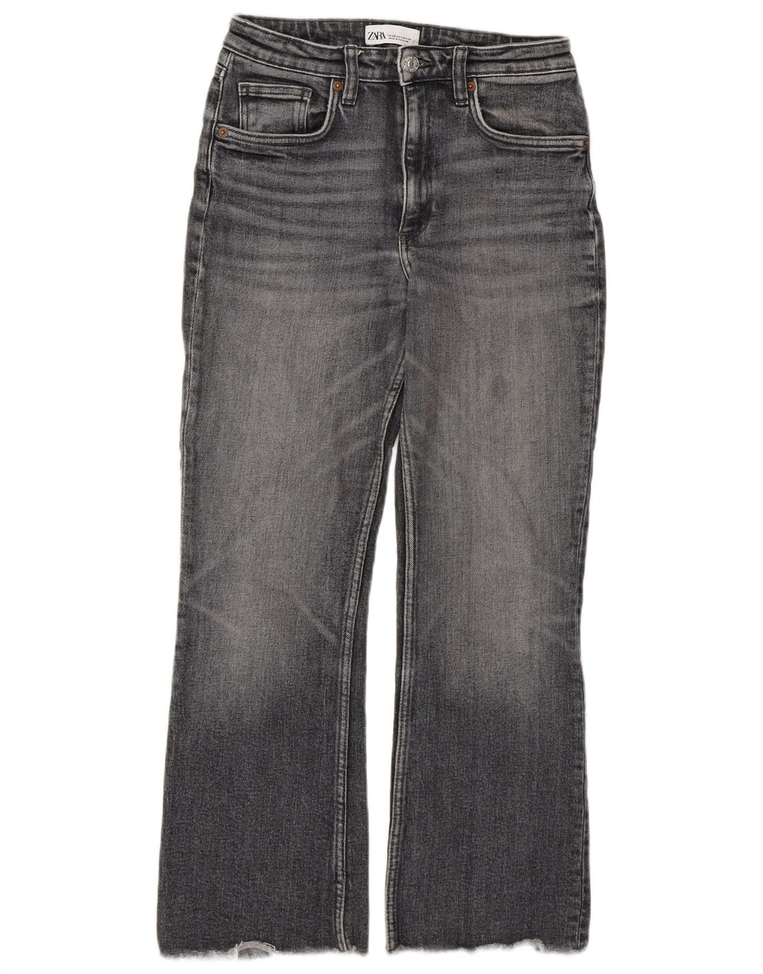 Jeansy damskie Bootcut Zara EU 34 2XS W24 L26 Szare