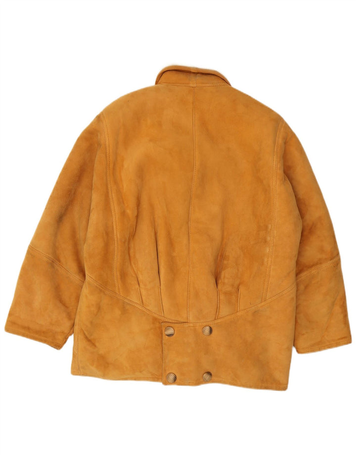 Vintage damska kurtka Shearling IT 46, duża brązowa kurtka Shearling