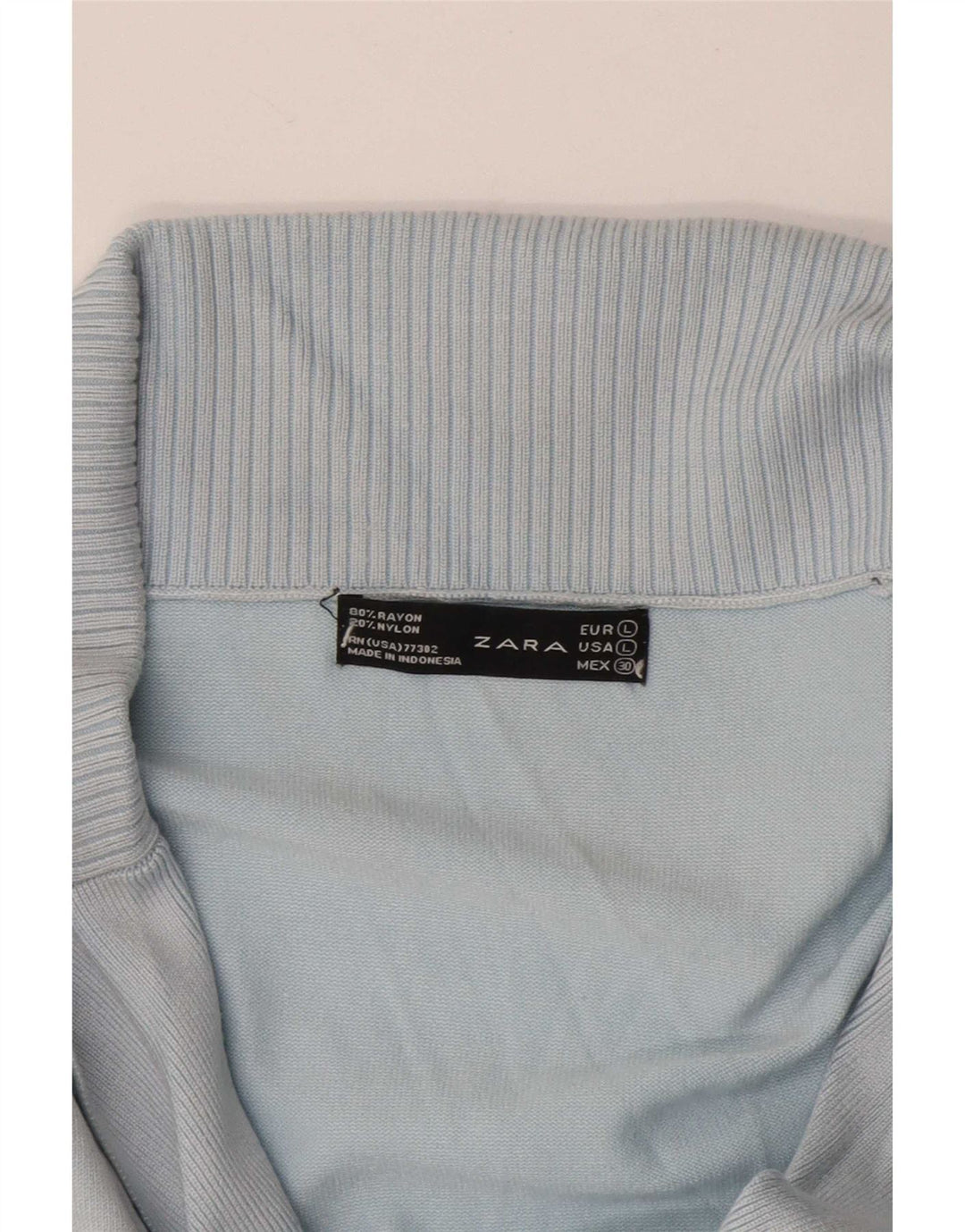 Sweter damski Zara Cardigan UK 16, duży niebieski sztuczny jedwab