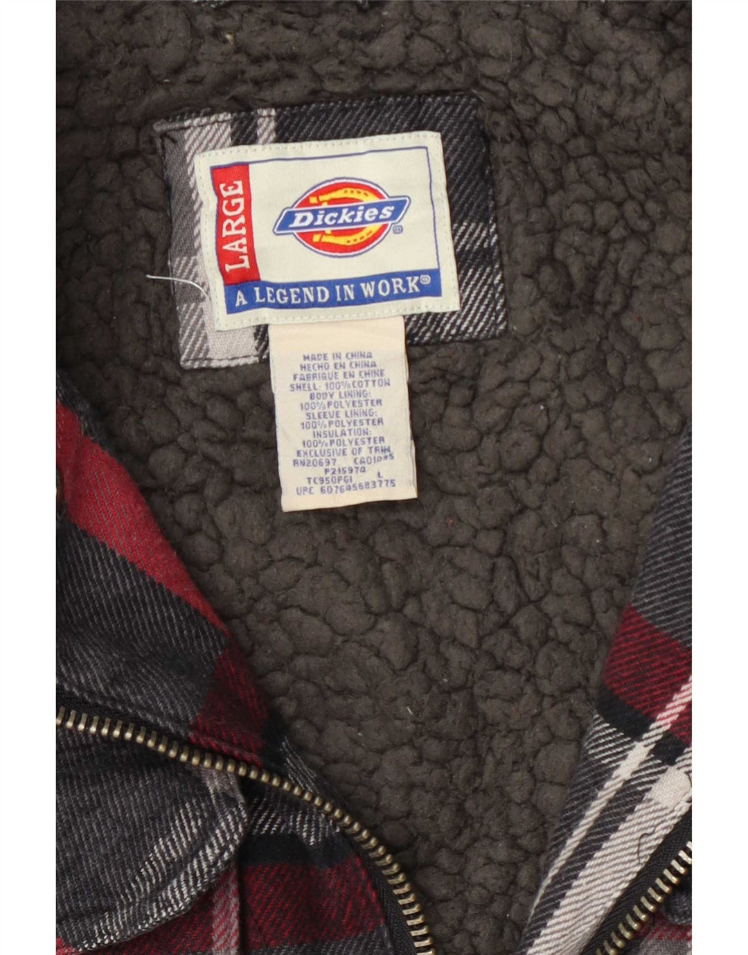 Kurtka męska Dickies Sherpa Utility UK 40, duża, wielokolorowa, bawełniana w kratę