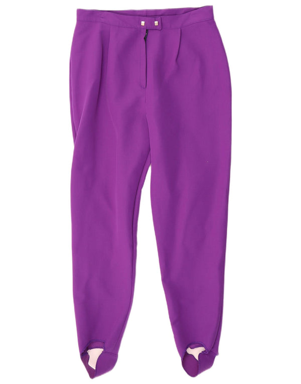 Spodnie damskie Vintage IT 46 Large W28 L29 Fioletowe akrylowe sportowe