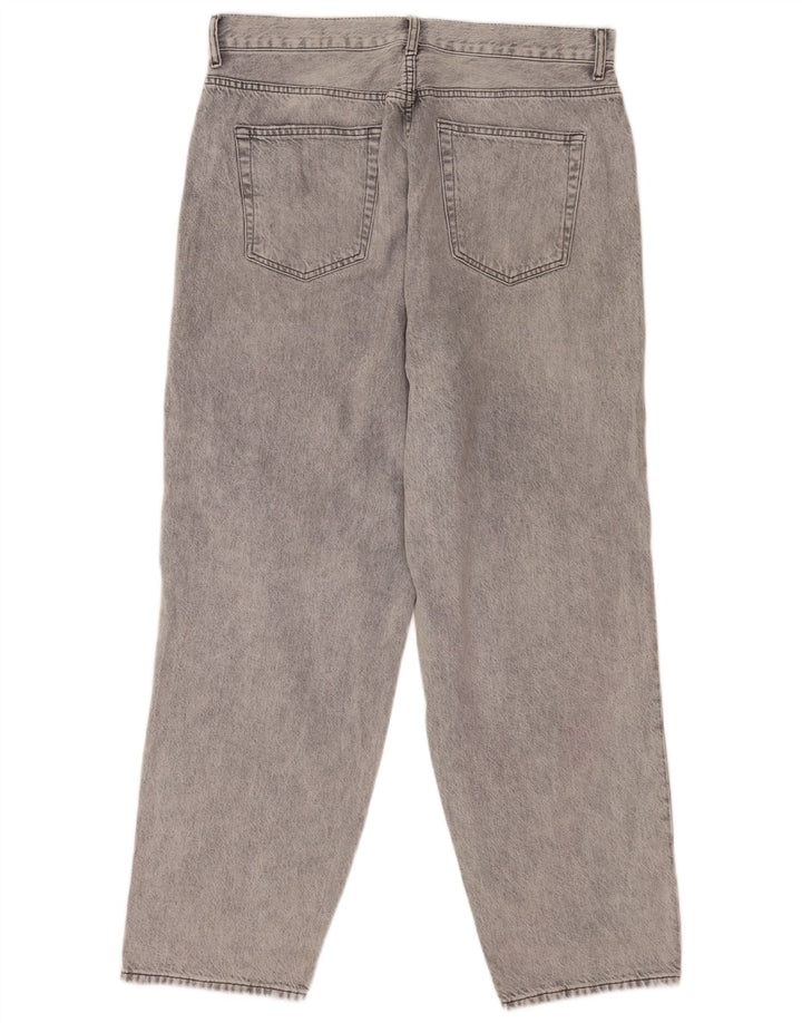 Męskie proste dżinsy Zara EU 44 Large W34 L30 Szara bawełna