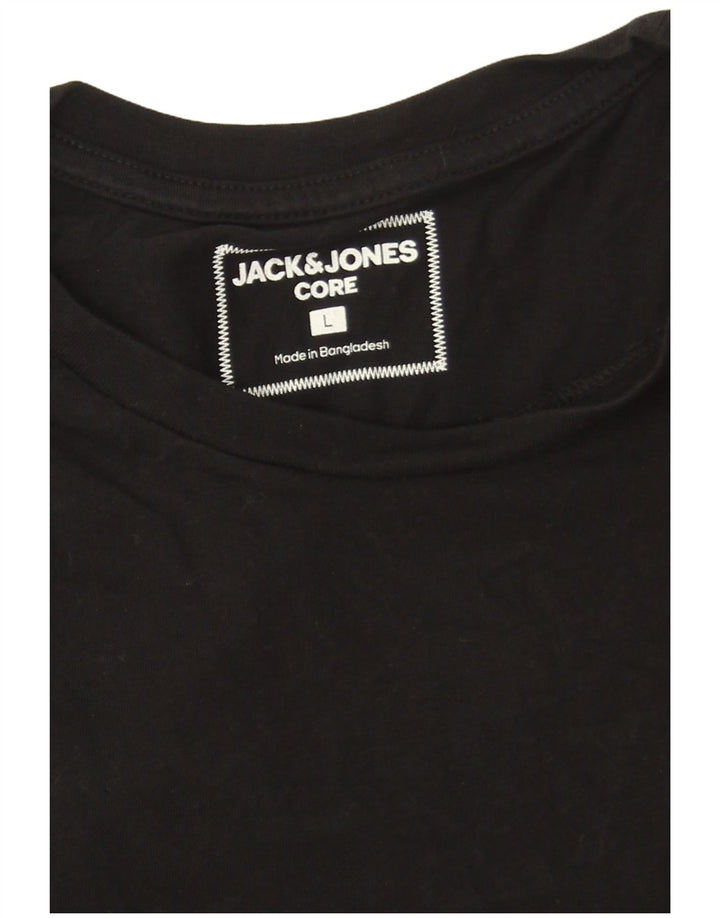 T-shirt męski Jack & Jones, duży, czarny, bawełniany