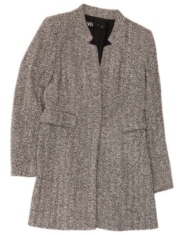 Płaszcz damski Zara Open UK 10 Small Grey w jodełkę