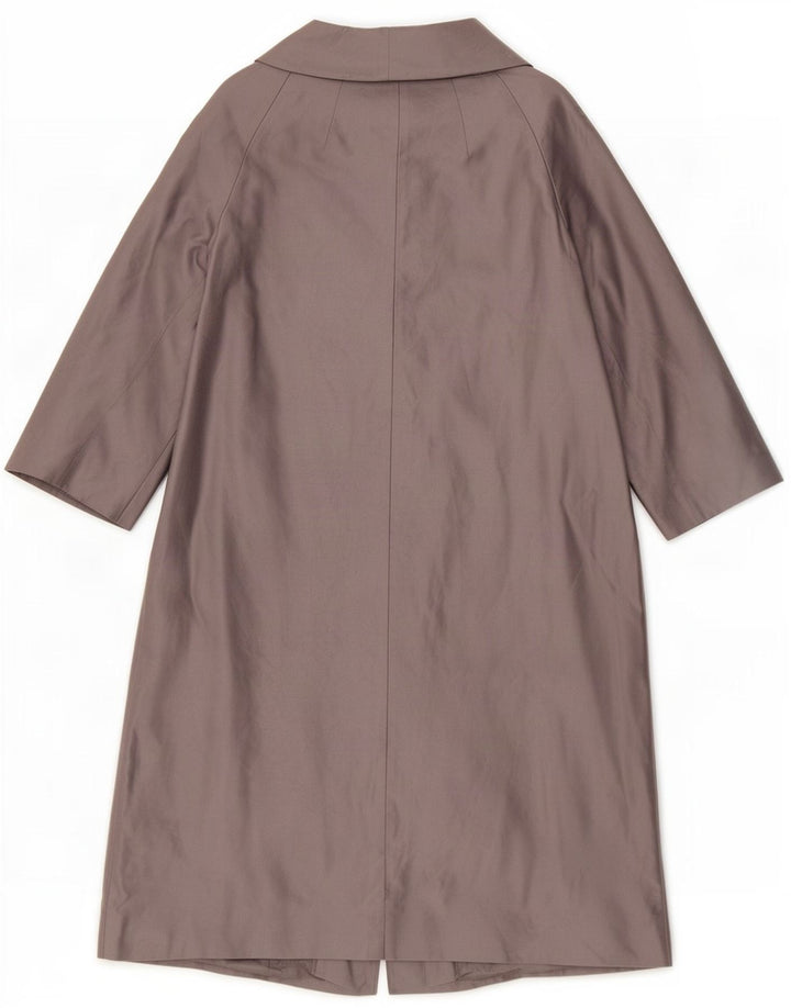 L.K. Bennett Womens Trench Coat UK 12 Medium Grey Silk