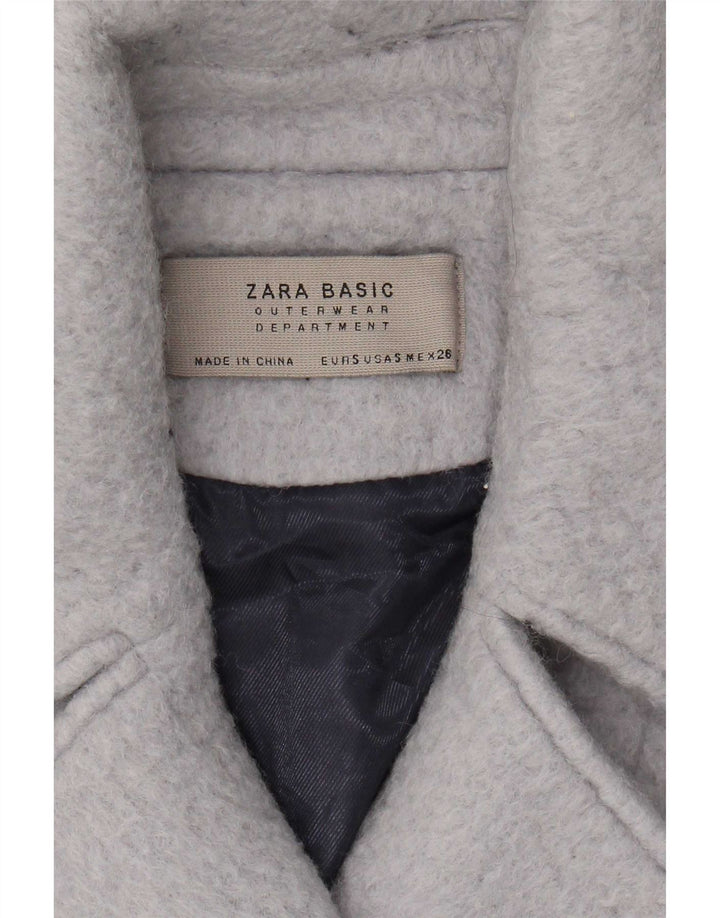 Dwurzędowy płaszcz damski Zara UK 10 Small Blue