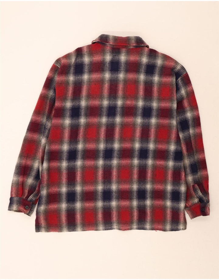 CHEWAN Mens Flannel Shirt XL Red Check Cotton Vintage Chewan and Second-Hand Chewan from Messina Hembry 