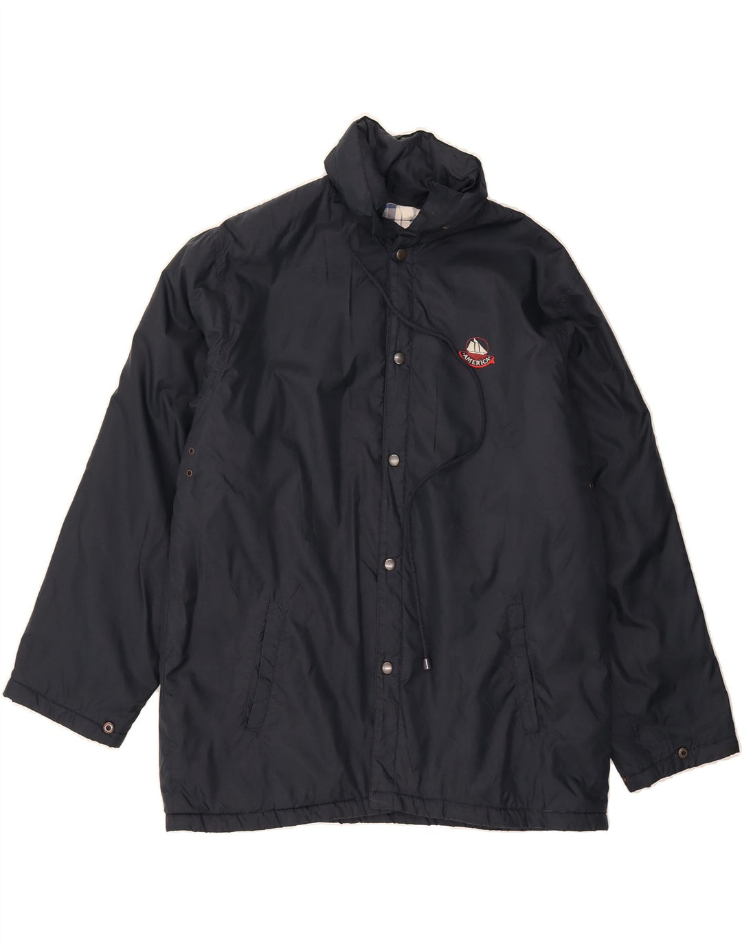 VINTAGE Mens Windbreaker Jacket UK 42 XL Navy Blue Polyamide Vintage Vintage and Second-Hand Vintage from Messina Hembry 