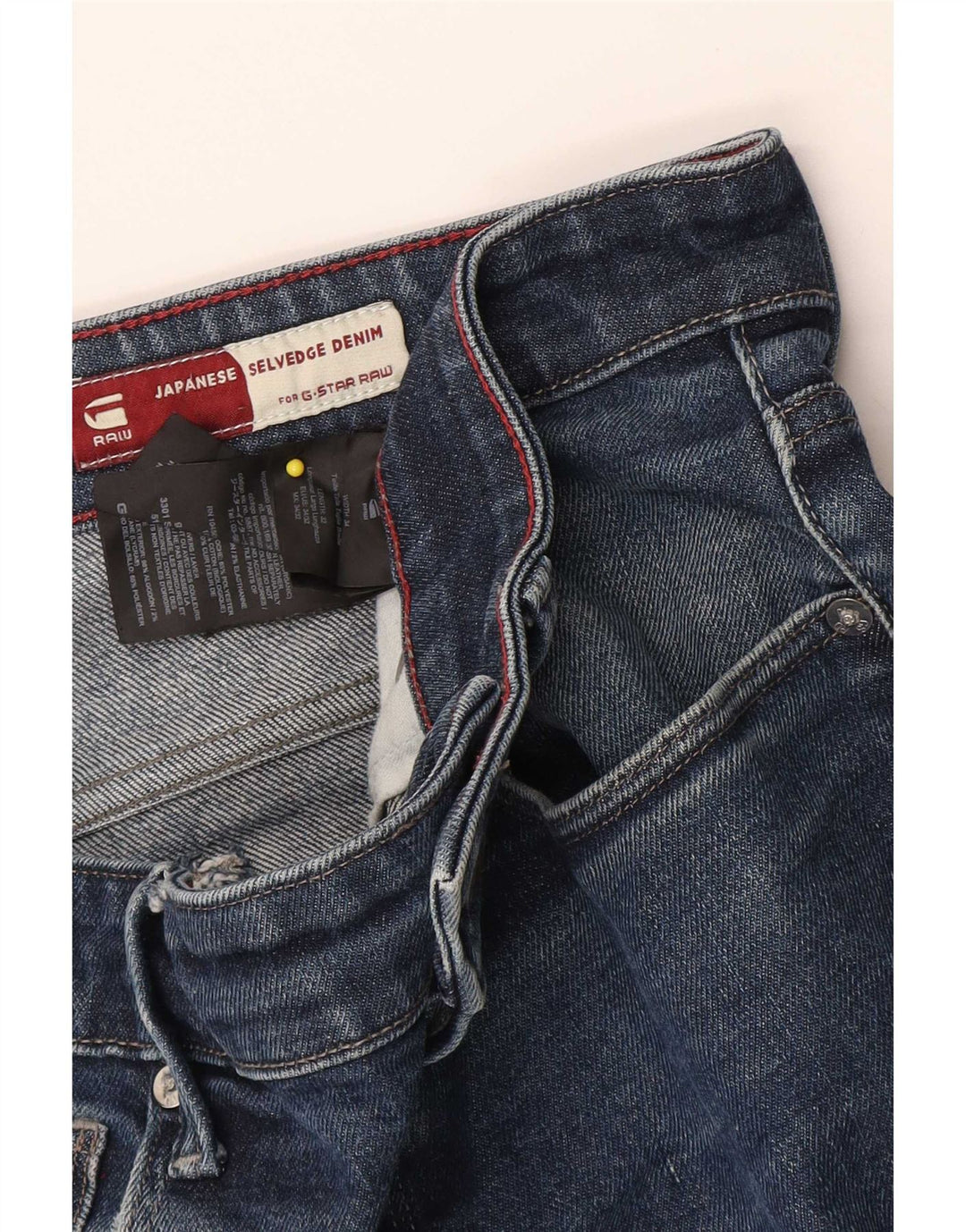 G-Star Męskie 3301 Slim Jeans W34 L32 Niebieska bawełna