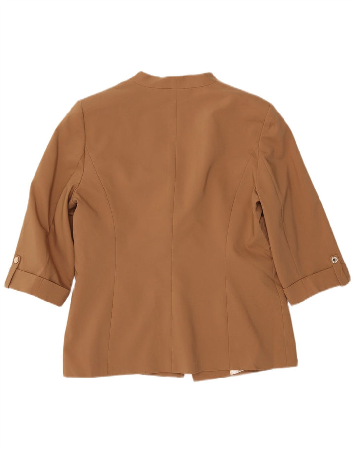 CALVIN KLEIN Damska marynarka z rękawem 3/4, zapinana na 1 guzik, US 16 XL, beżowa