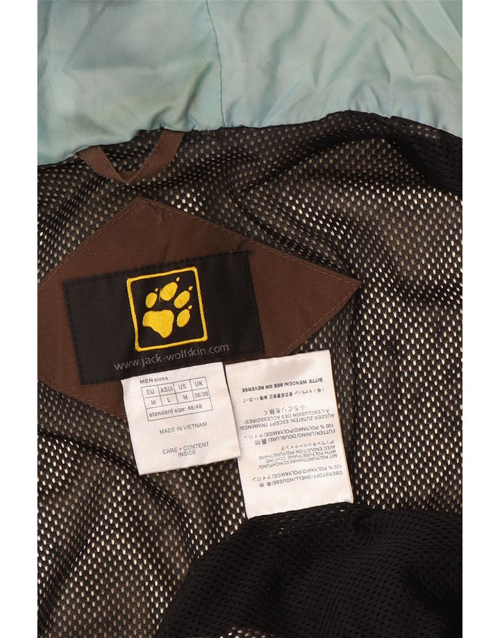 Męska kurtka przeciwdeszczowa Jack Wolfskin z kapturem UK 36/38 Średni brązowy poliamid