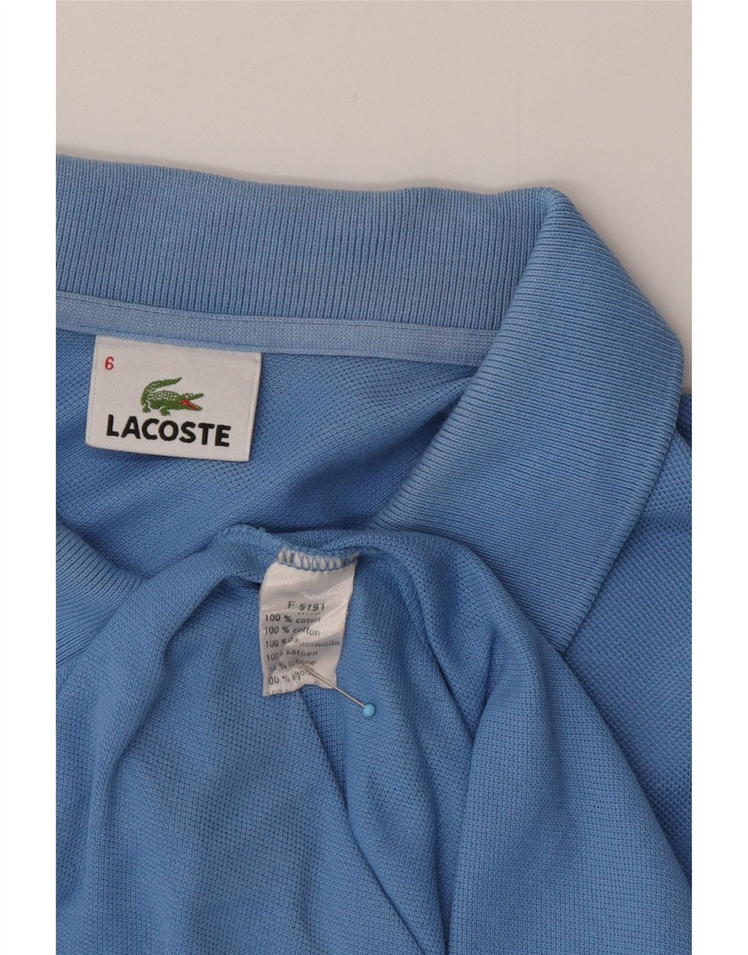 Męska koszulka polo LACOSTE, rozmiar 6, XL, niebieska, bawełniana