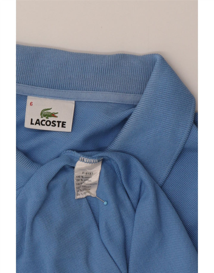 Męska koszulka polo LACOSTE, rozmiar 6, XL, niebieska, bawełniana