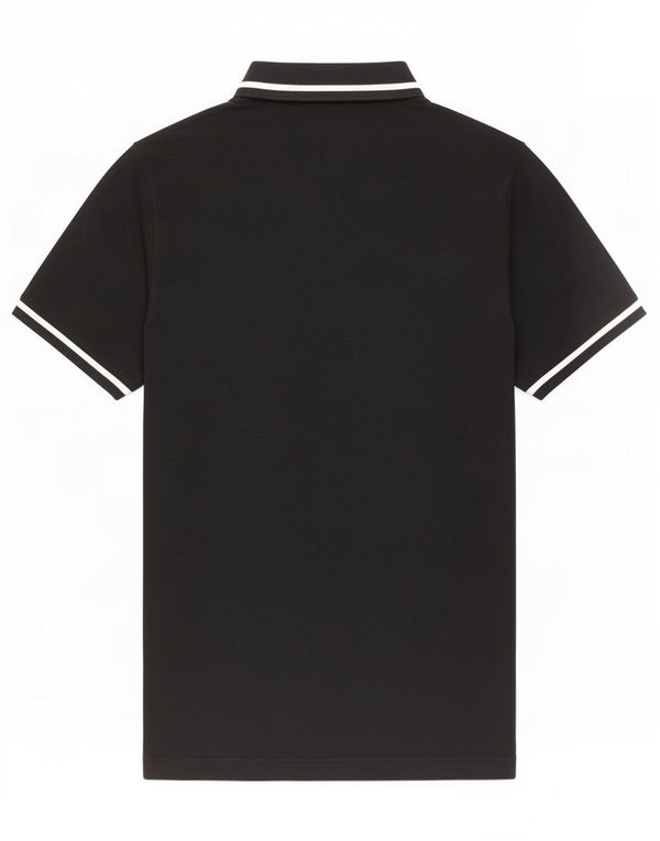 Męska koszulka polo Calvin Klein Jeans Slim Fit, małe, czarne, bawełniane paski