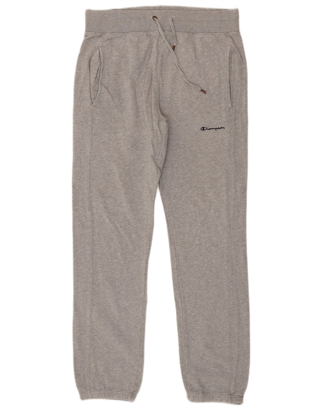 CHAMPION Mens Tracksuit Trousers Joggers Small  Grey Cotton
