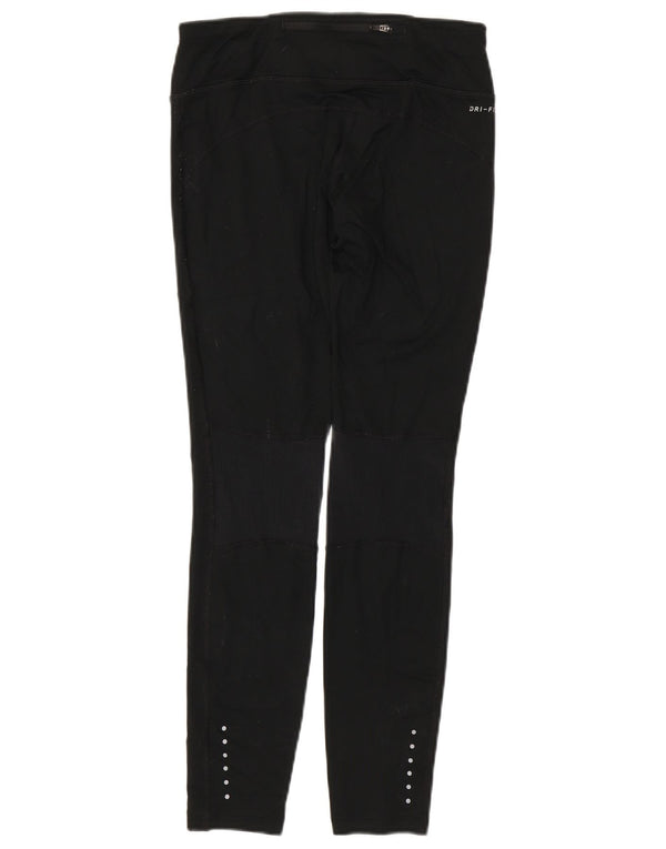 Damskie legginsy NIKE Dri Fit UK 10, małe, czarne, poliestrowe