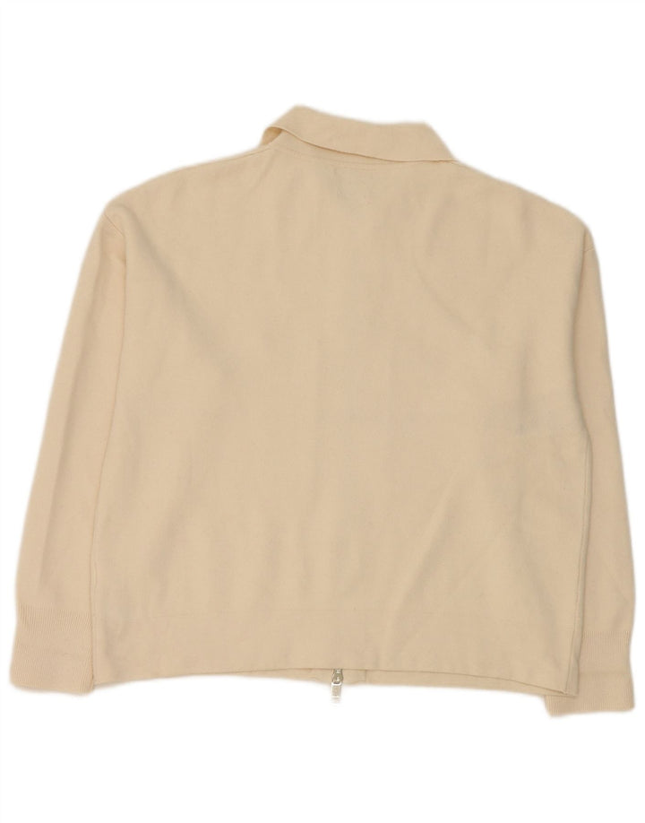 Damski sweter oversize Massimo Dutti UK 10, mały, w kolorze złamanej bieli