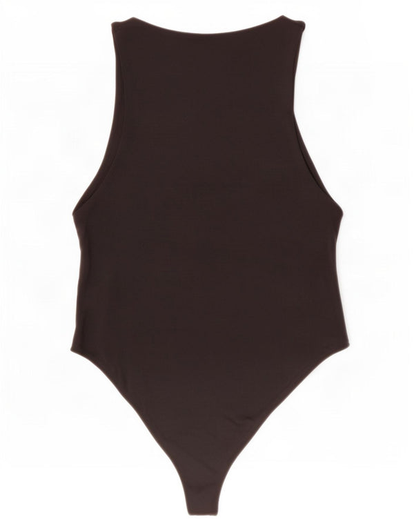 Zara Womens Sleeveless Bodysuit UK 14 Large Black