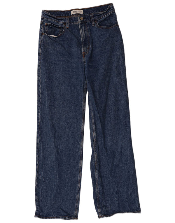 Damskie jeansy o prostym kroju Abercrombie & Fitch US 8 Medium W29 L30 Niebieskie