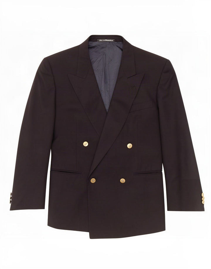 Męska marynarka dwurzędowa Aquascutum IT 52 XL Granatowa wełna