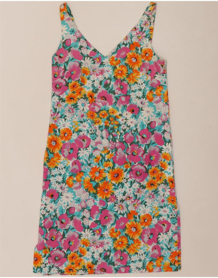 VENEZIA Womens Sleeveless Sheath Dress IT 44 Medium Multicoloured Floral Vintage Venezia and Second-Hand Venezia from Messina Hembry 