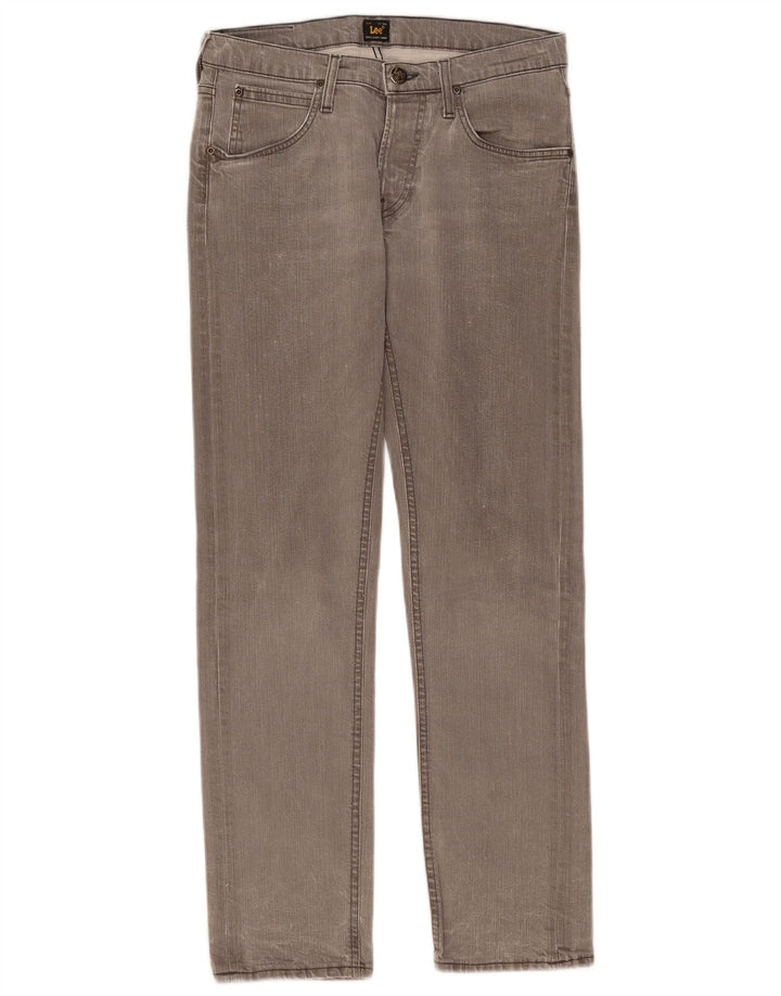 LEE Mens Daren Straight Jeans W30 L30 Grey Cotton