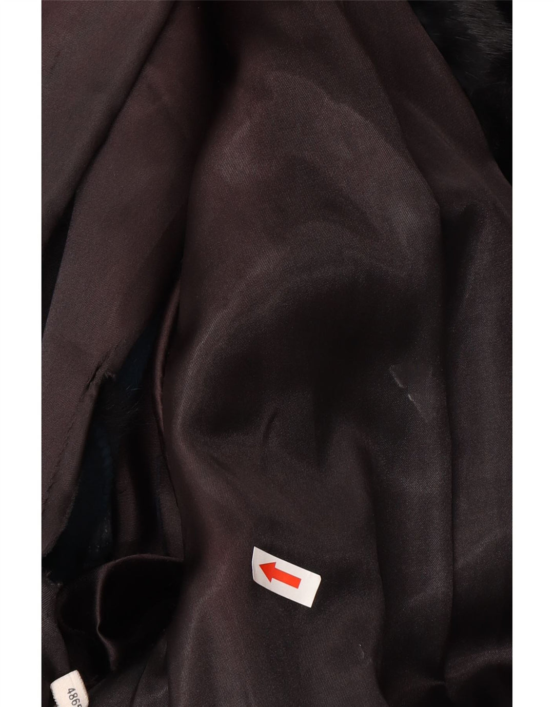 Damska kurtka futrzana w stylu vintage EU 48 2XL Czarne prawdziwe futro