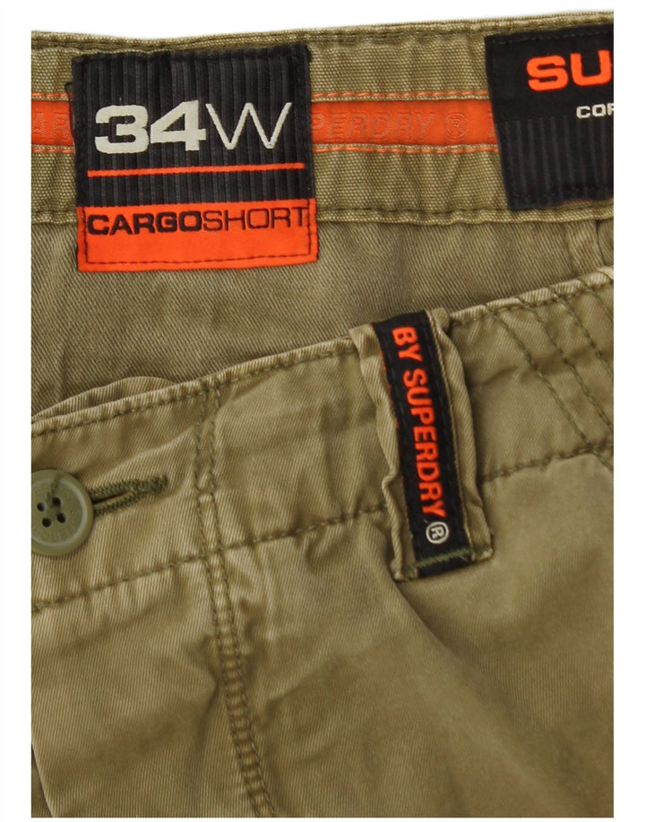 Męskie spodenki cargo SUPERDRY W34, duże, bawełniane w kolorze khaki