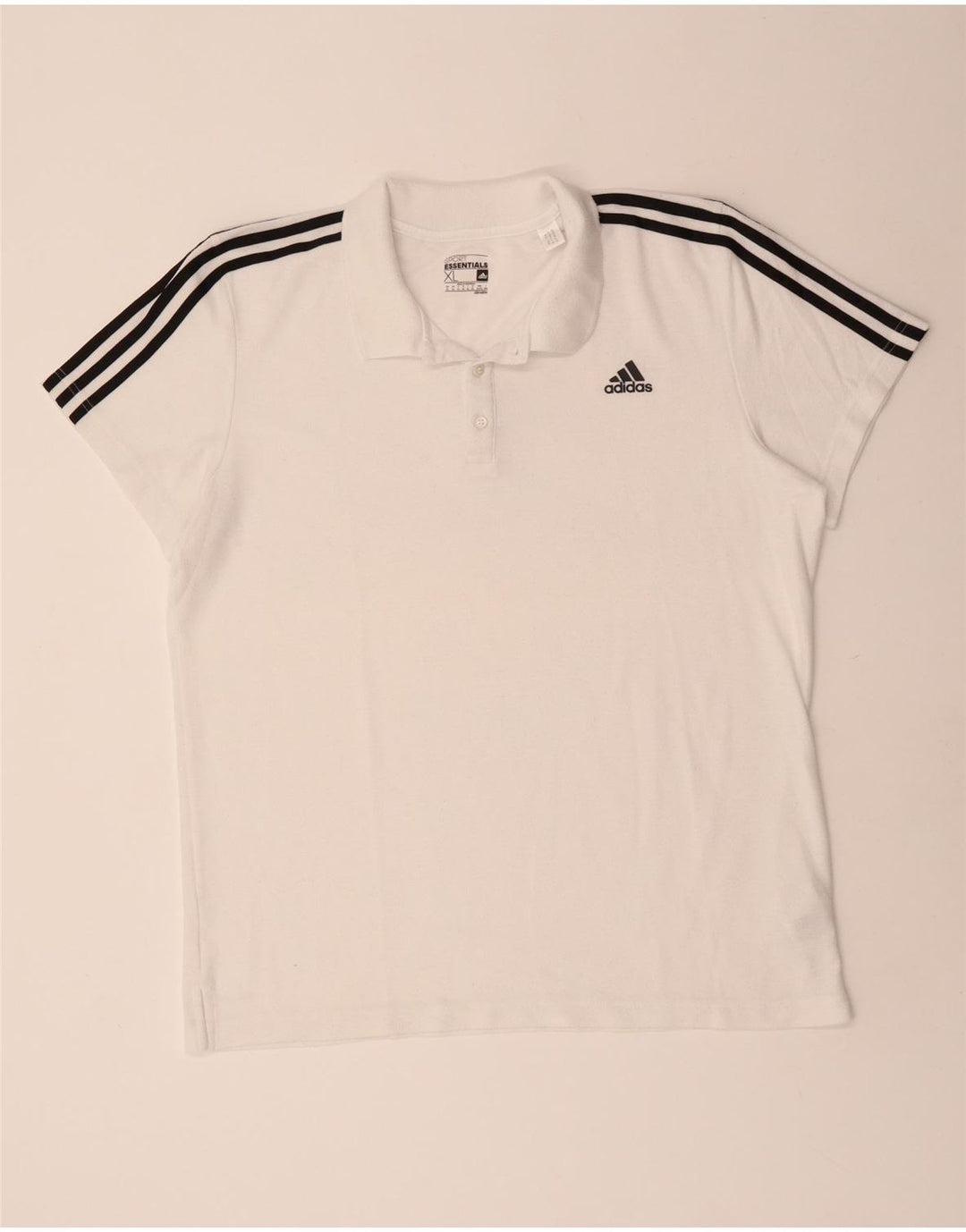 Męska koszulka polo Adidas Climalite XL, biała, poliestrowa