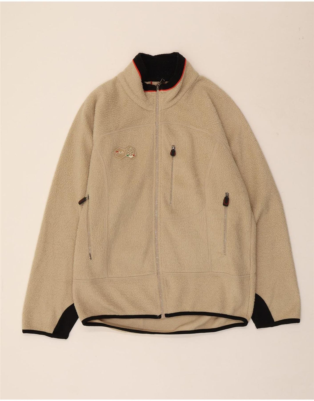 Męska kurtka polarowa Fila UK 38 w kolorze średniego beżu