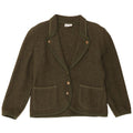 Nuova Citta Womens 3 Button Blazer Jacket IT 46 Large Khaki Virgin Wool