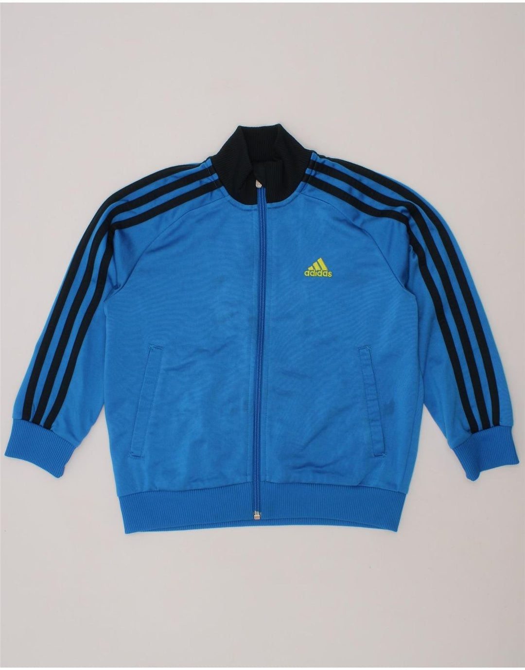 ADIDAS Boys Tracksuit Top Jacket 5-6 Years Blue Polyester Vintage Adidas and Second-Hand Adidas from Messina Hembry 