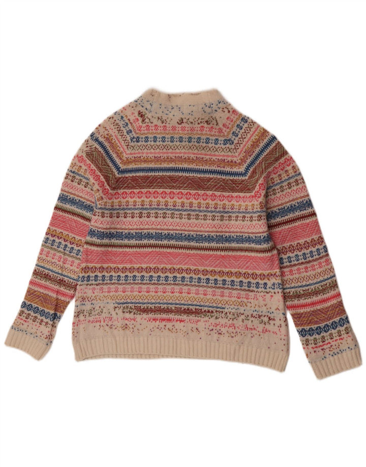 Damski sweter z golfem Benetton UK 14, średni, wielokolorowy