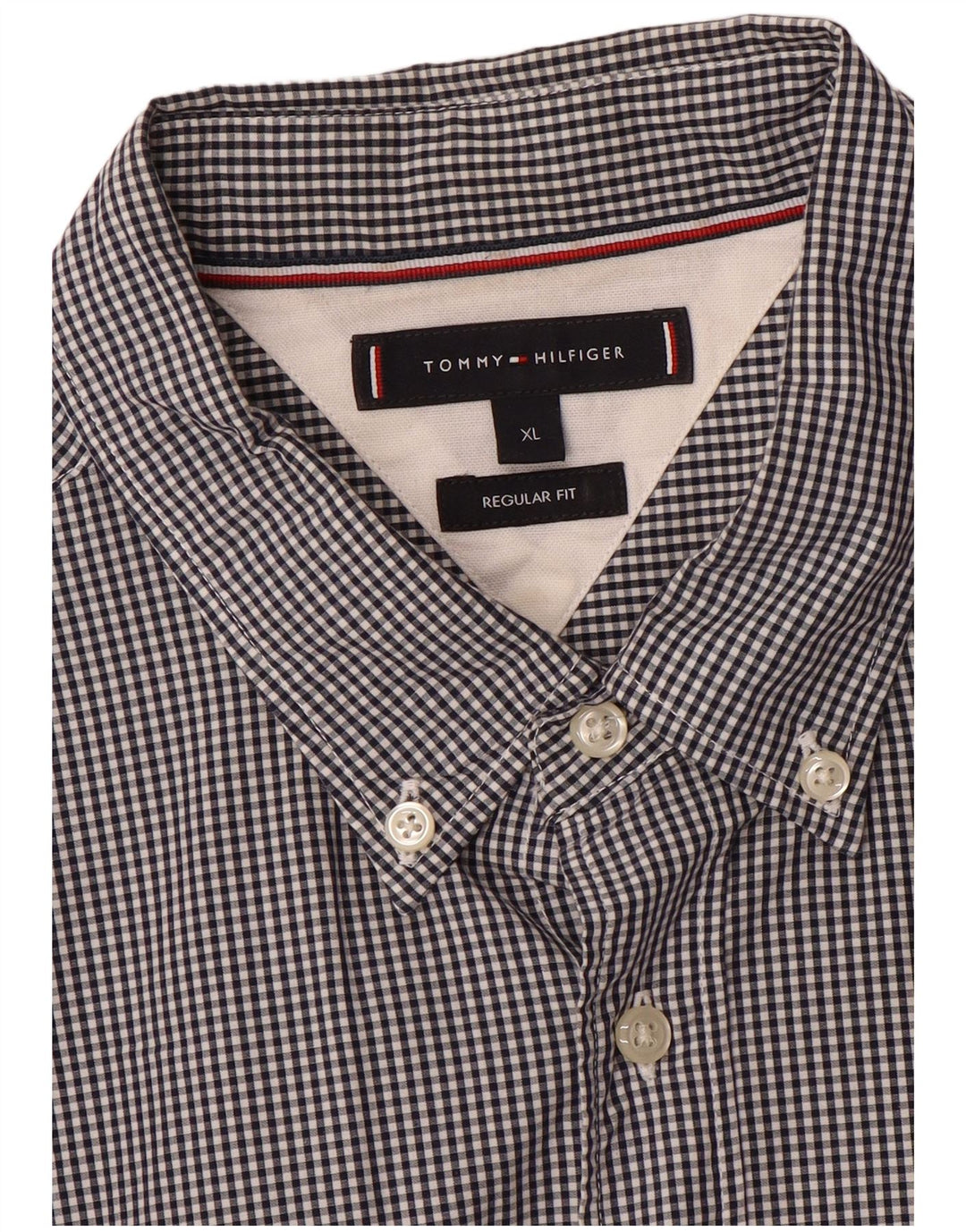 Męska koszula o regularnym kroju TOMMY HILFIGER XL, szara kratka