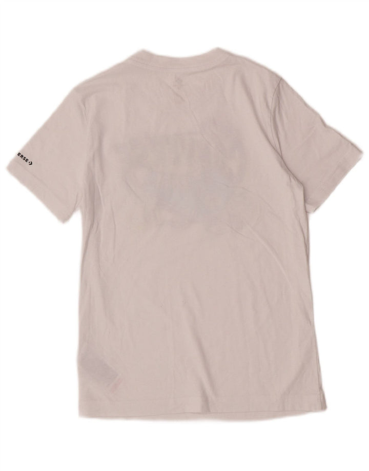Chłopięcy T-shirt z grafiką Converse, 10-11 lat, średnia biała bawełna