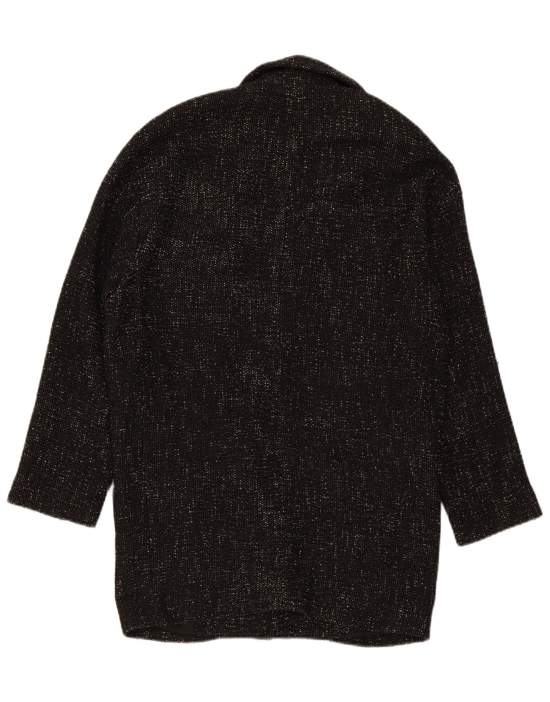 Damski płaszcz oversize z podwójnymi piersiami Zara UK 6 XS, czarny poliester