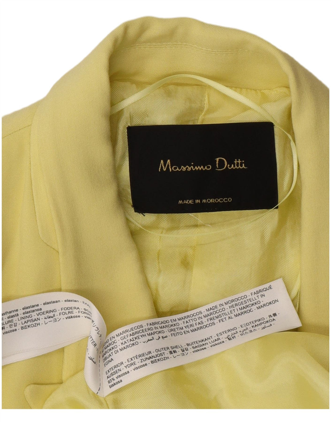 Płaszcz damski Massimo Dutti EU 42, duży, żółty, wiskoza