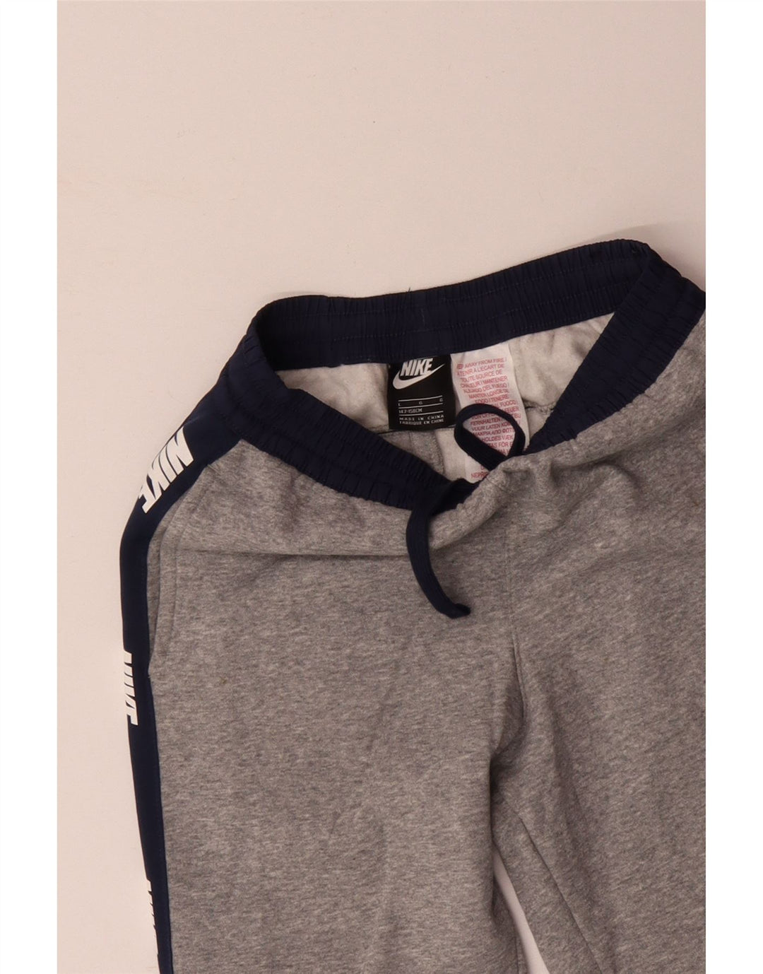 Chłopięce spodnie dresowe NIKE Joggery 12-13 lat, duże, szare, z blokami kolorów