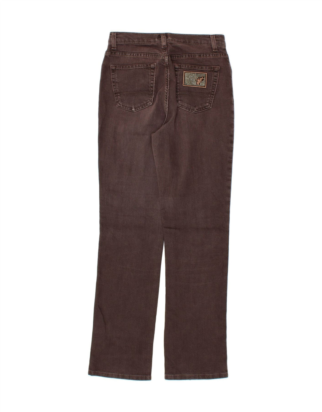 TRUSSARDI Womens Straight Jeans W27 L30 Brown Cotton Vintage Trussardi and Second-Hand Trussardi from Messina Hembry 