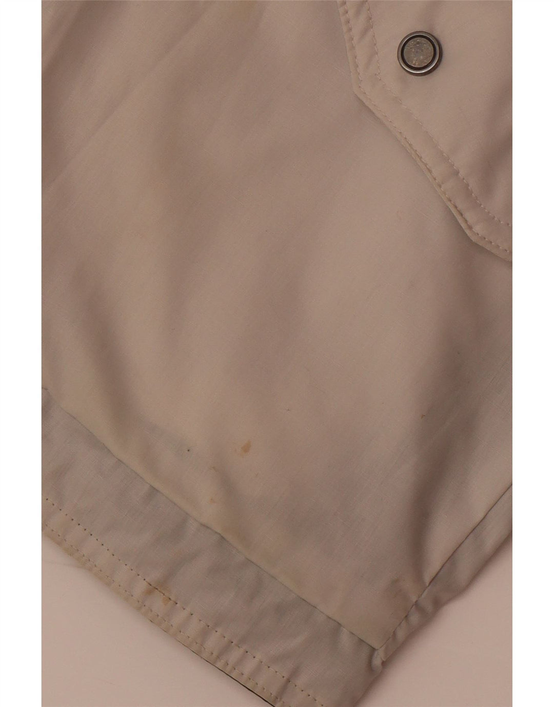 W rolach głównych męska, luźna, dwustronna kurtka z kapturem UK 38, średnia beżowa bawełna