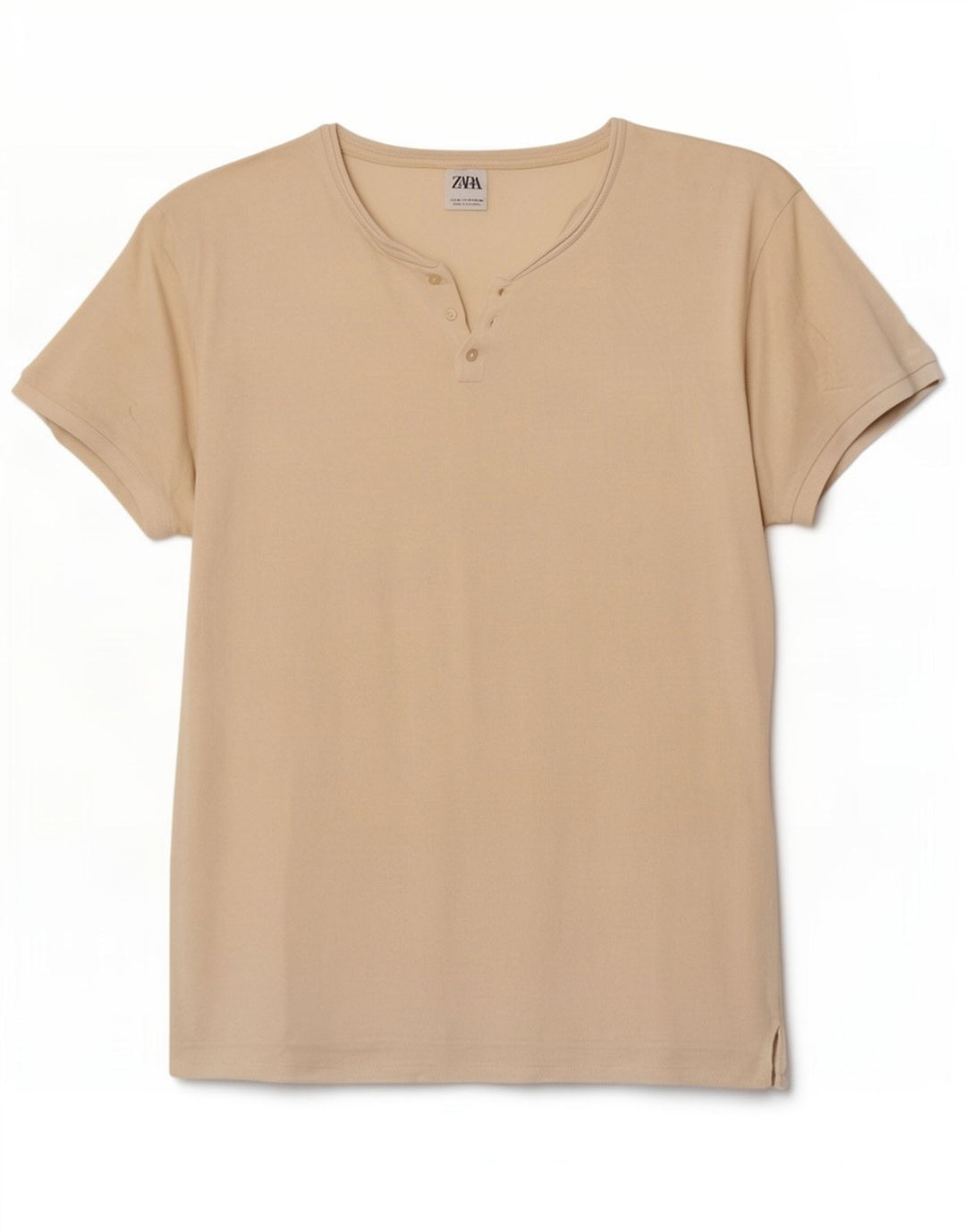 T-shirt męski Zara Top średni beż