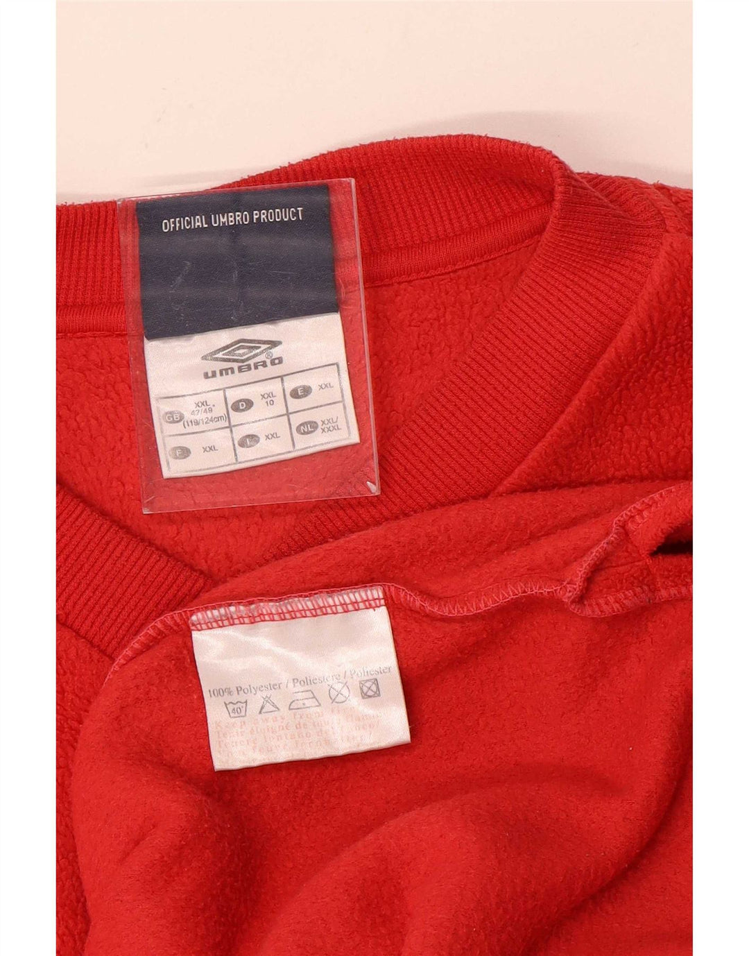 Męski sweter polarowy Umbro 2XL, czerwony poliester
