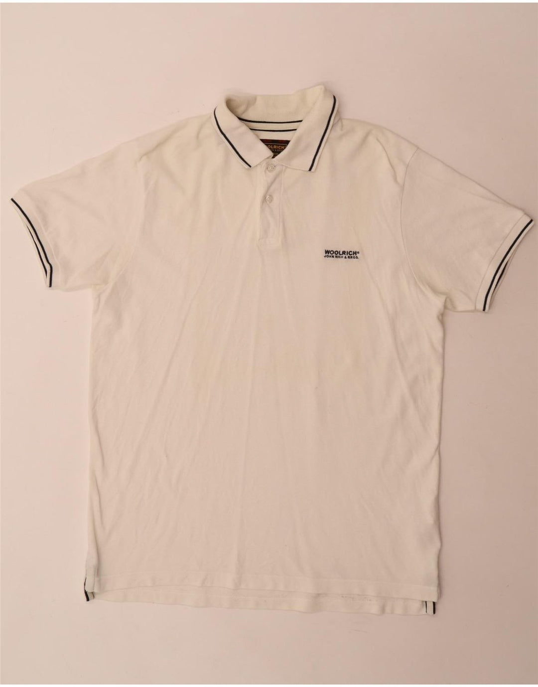 Męska koszulka polo XL Woolrich, biała, bawełniana